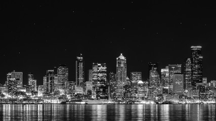 Night View of Downtown Seattle