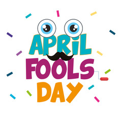 april fools day card with happy face