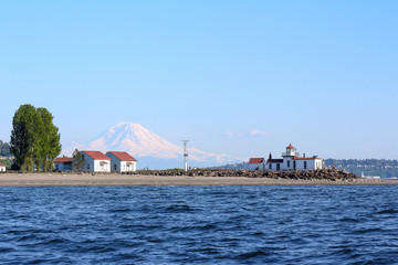 Seattle's Lighthouse view with Mt. Rainier in the back