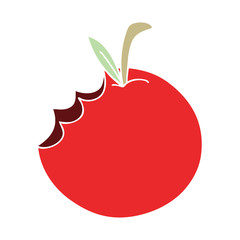 quirky hand drawn cartoon apple