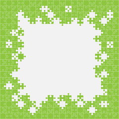 Vector jigsaw puzzle background, banner or frame.