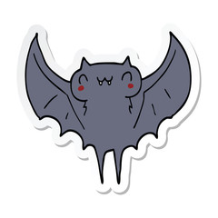 sticker of a cartoon bat