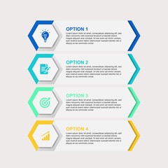 business infographic template 4 options