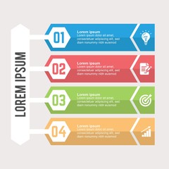 5 steps chart infographics element for presentation