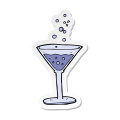 sticker of a cartoon cocktail