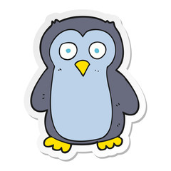 sticker of a cartoon penguin