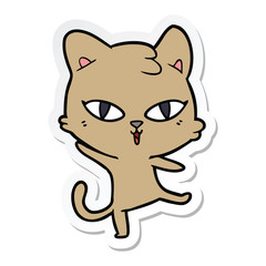 sticker of a cartoon cat