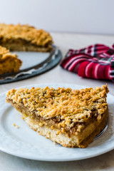 Slice of Homemade Apple Pie / Crumble Cake