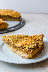 Slice of Homemade Apple Pie / Crumble Cake