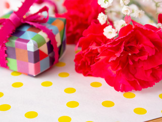 Mother's Day Carnation and Presents　母の日のカーネーションとプレゼント