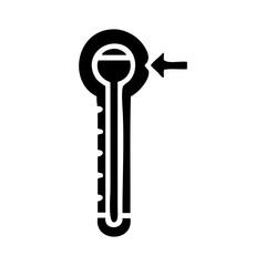 flat symbol hot thermometer