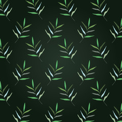 exotic branches leaves plants background
