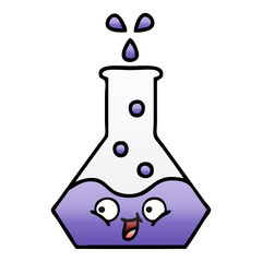gradient shaded cartoon science beaker