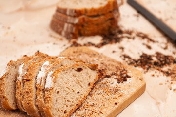 leaven bread slices
