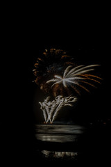 Annual summer fireworks event at Scheveningen beach in Den Haag on 17th August by Japan