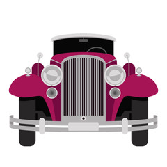 Fototapeta premium vintage car, vector illustration,flat style