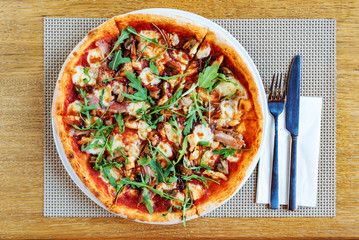 pizza in the pizzeria