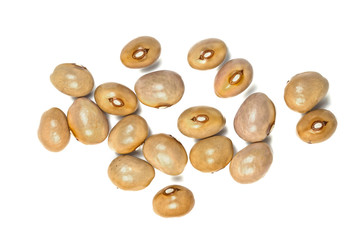 Beans isolated on a white background. Red kidney beans on white background