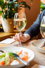 dinner in the restaurant