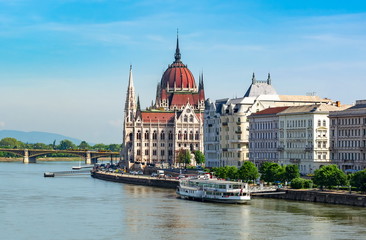 Hungarian parliament building in Budapest, Hungary