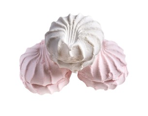 Marshmallow on a white background
