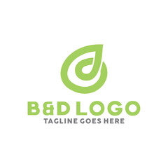Lettering B&D Line Logo Design Inspiration 