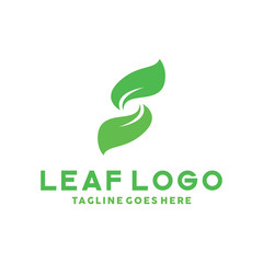 Lettering S Leaf Logo Design Inspiration