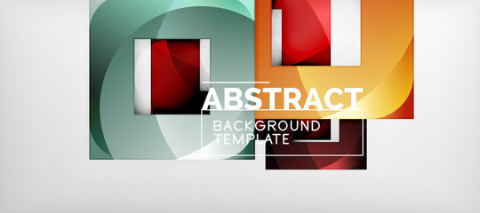 Background with color squares composition, modern geometric abstraction design for poster, cover, branding or banner