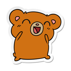 sticker cartoon kawaii cute teddy bear
