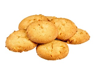 Shortbread with various fillings on a white background