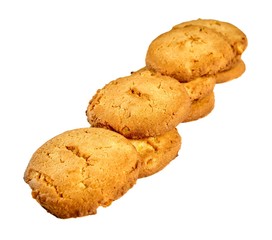 Shortbread with various fillings on a white background