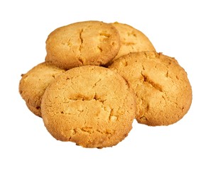 Shortbread with various fillings on a white background
