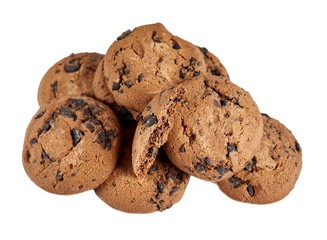 Shortbread with various fillings on a white background