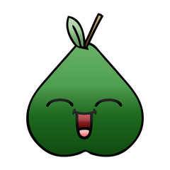 gradient shaded cartoon pear