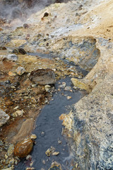 im Hochtemperaturgebiet Seltun, Krysuvik, Island