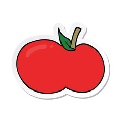 sticker of a cartoon apple