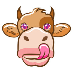cow face vector