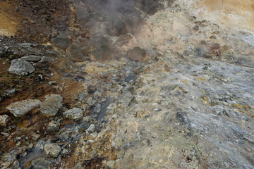 im Hochtemperaturgebiet Seltun, Krysuvik, Island