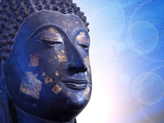 Face of buddha abstract background