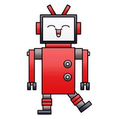 gradient shaded cartoon robot