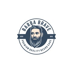Beard Man illustration vector template