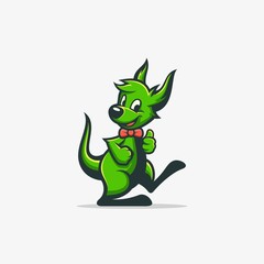 Kangaroo illustration vector template