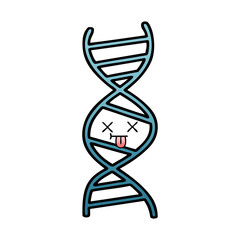 gradient shaded cartoon DNA strand