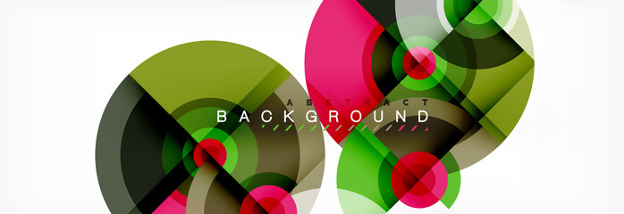 Circular vector abstract background