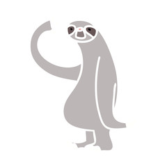 quirky hand drawn cartoon sloth