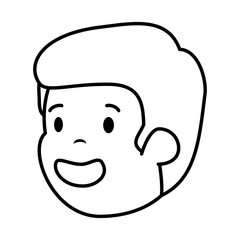 Obraz na płótnie Canvas happy young man head character