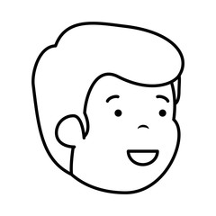 Obraz premium happy young man head character