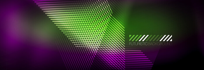 Shiny glowing lights neon color design background