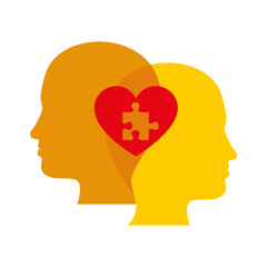 human profiles with puzzle attached