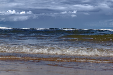 Blue Baltic sea, coast of Latvia.